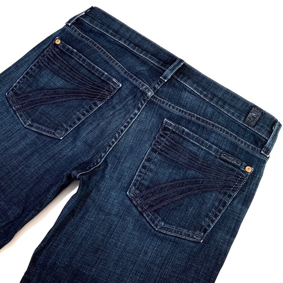 7 For All Mankind Denim - 7 For All Mankind Dojo Flare Leg Jean Blue Size 28